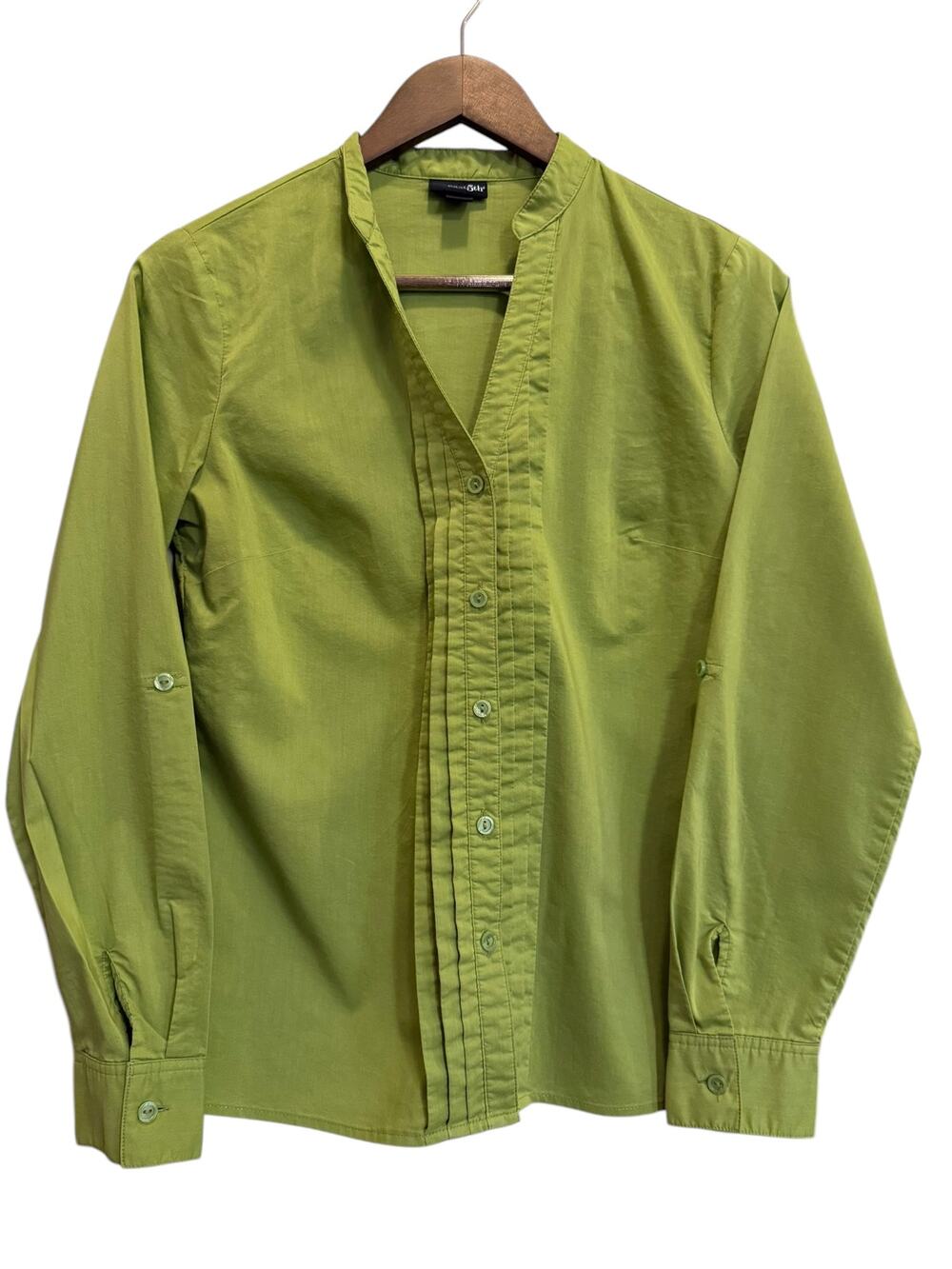east5th Women's Green Button Down Long Sleeve Top Size Small